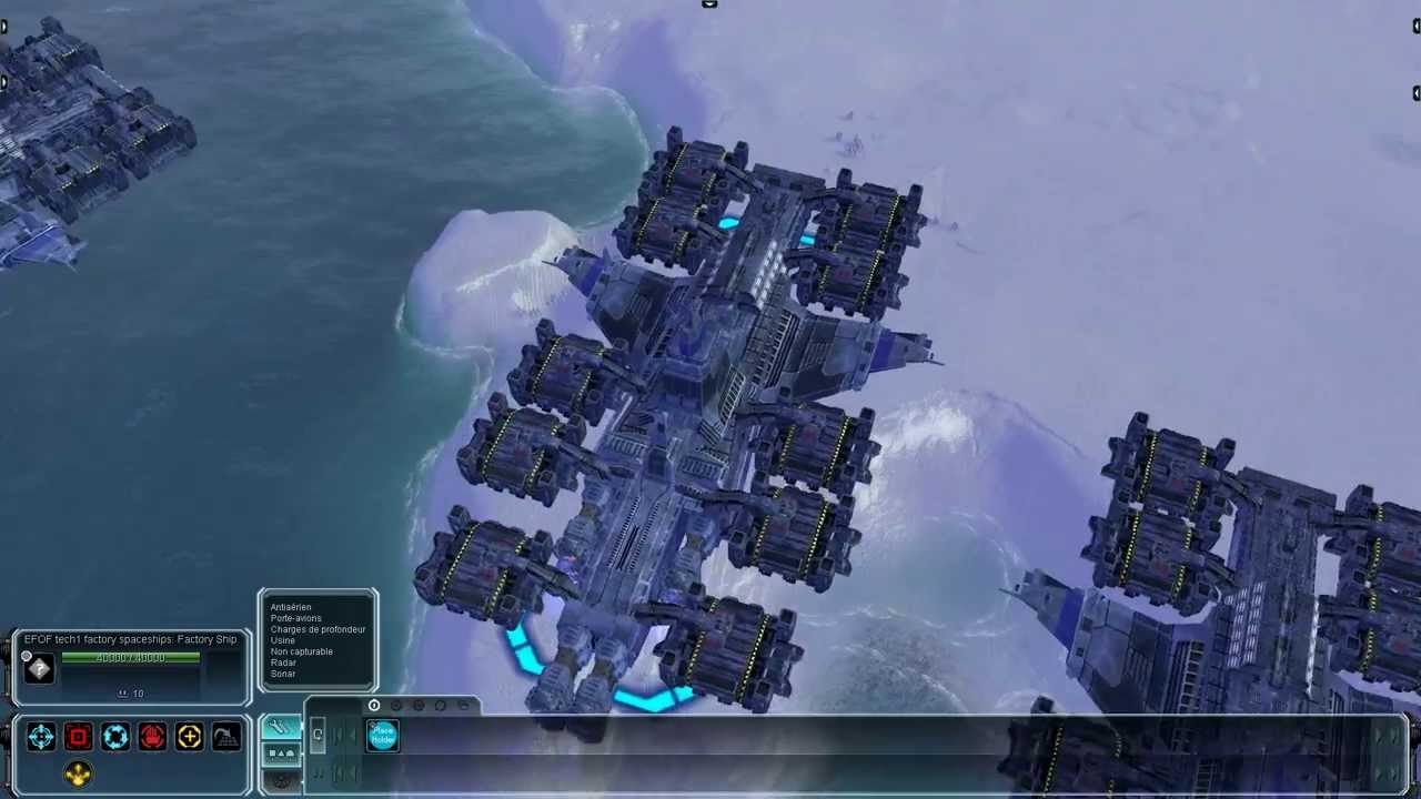 Supreme Commander Orbital Wars : Spaceship Factory  demo with orbital drop