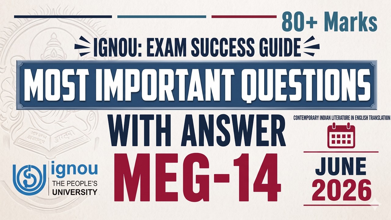 MEG 14 Total syllabus and Most Important Questions with Answers (pdf) | June 2026 Exam