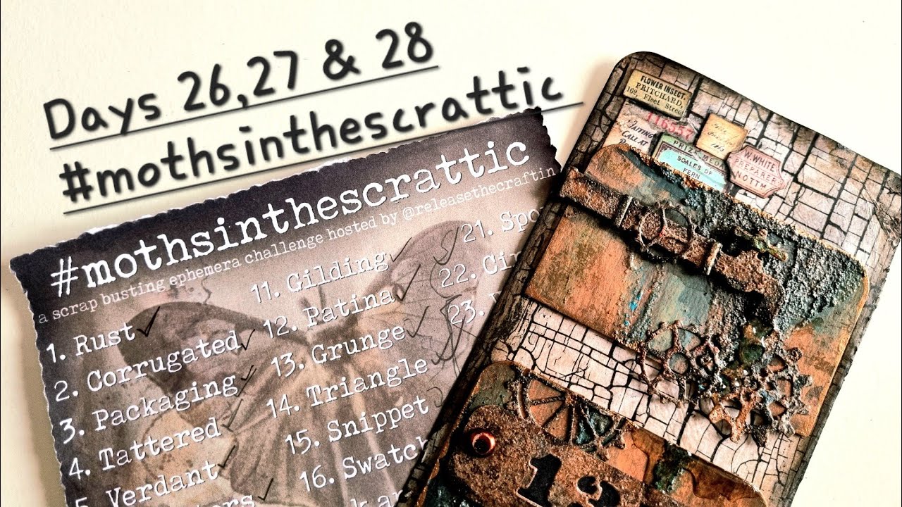 Days 26, 27 & 28, Metal, label, drips, #mothsinthescrattic