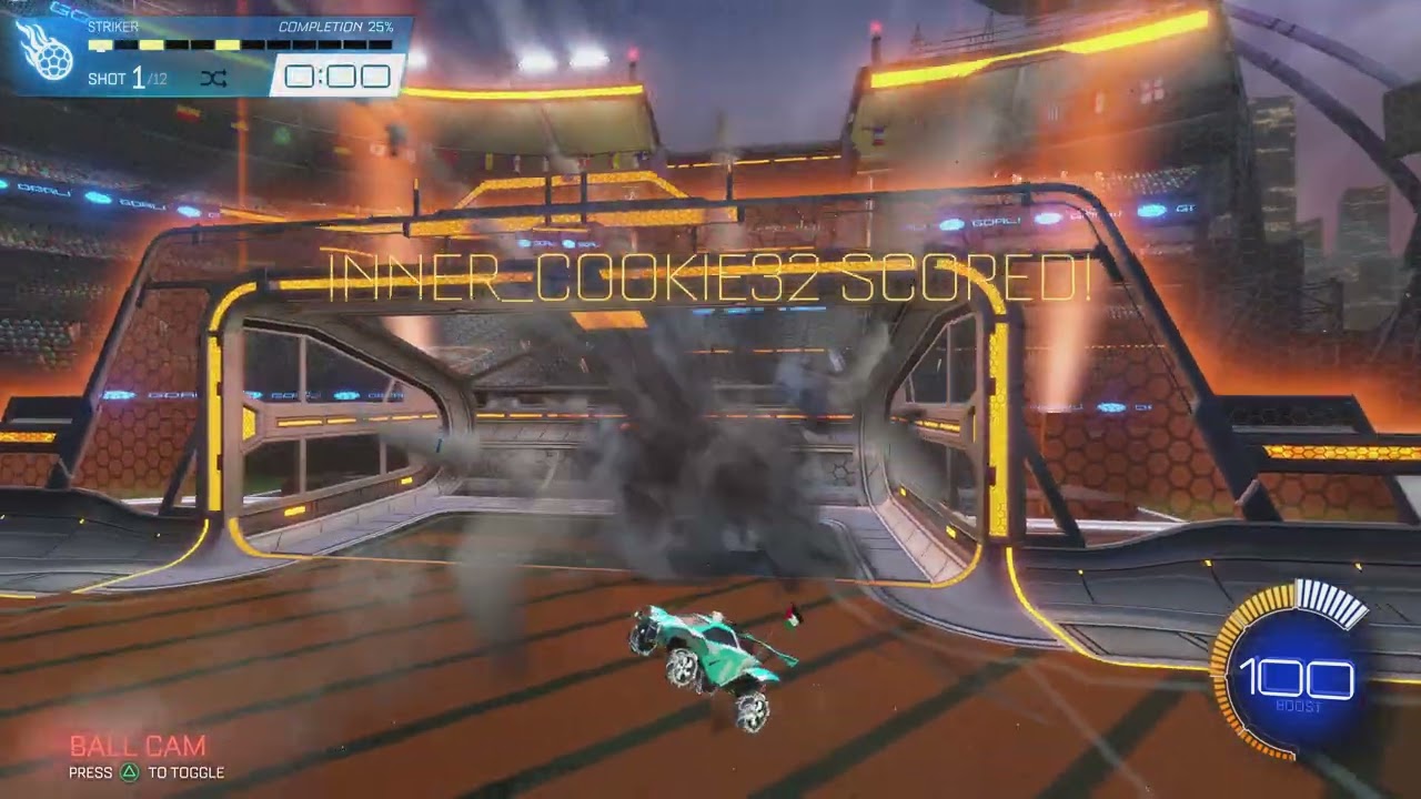 Playing rocket league