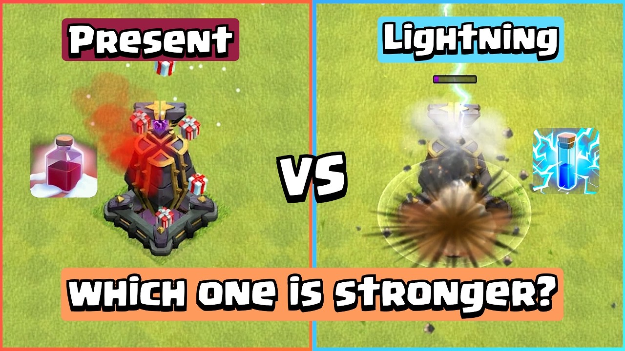 NEW Santa's Surprise VS Lightning Spell | Clash of Clans