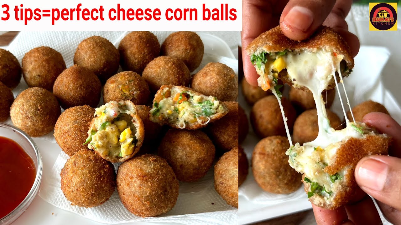 3 टिप्स और कॉर्न चीज़ बॉल्स ना फटेंगे,ना चीज़ बाहर निकलेगा | Perfect Crispy Corn Cheese Balls