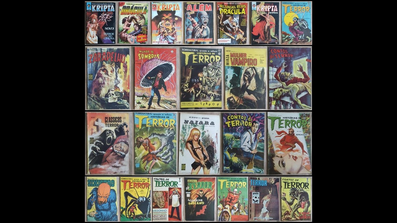 GRANDE LEILÃO ESPECIAL DE  GIBIS DE TERROR RAROS COM CAPAS DESENHADAS POR GRANDES ARTISTAS!!!