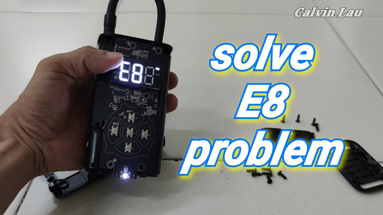xiaomi mijia portable digital mini air pump, solve the E8 error problem.如何解决小米米家充气宝E8问题