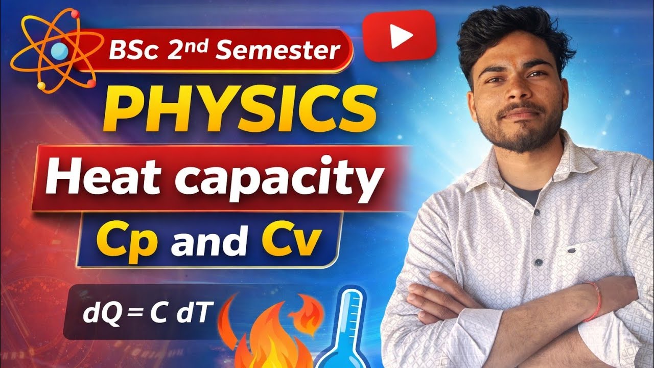 Unit–1 | Heat capacity Cp and Cv | BSc 2nd Semester Physics | 