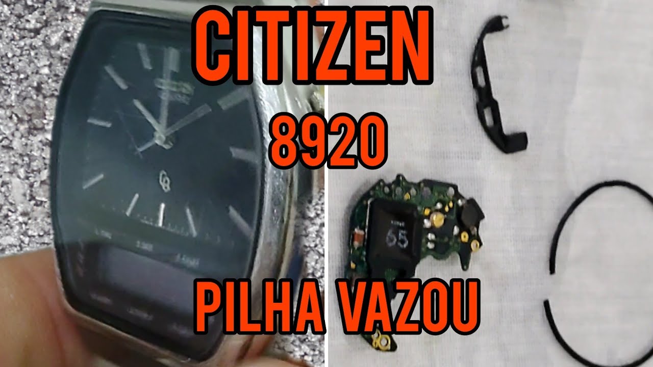 CITIZEN 8920 - TRILHAS CORROÍDAS - CONSERTO DE RELOGIOS - MANUAL DO RELOJOEIRO