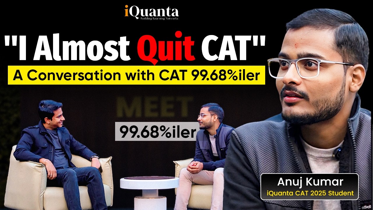 From 9 Marks in VARC to 99.98%ile 😱 | iQuanta Topper Strategy | CAT 2026 Motivation