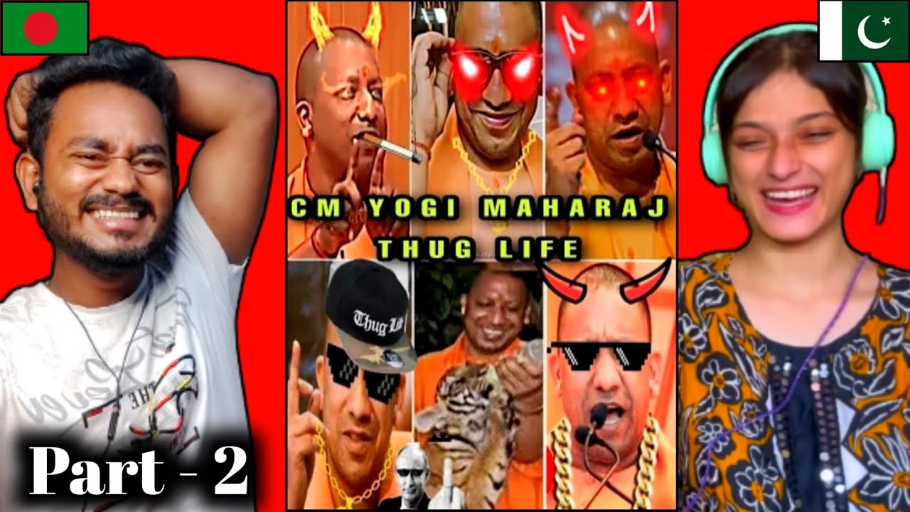 CM YOGI MAHARAJ -- ATTITUDE THUG LIFE 😈 -- _ Reaction 😈 @ReactPro 🥰🙏
