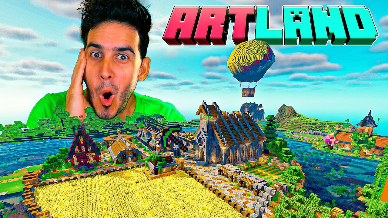 UN SUSCRIPTOR HACE MI MUNDO DE MINECRAFT ARTLAND ! Reacción del mundo | HaroldArtistPlay