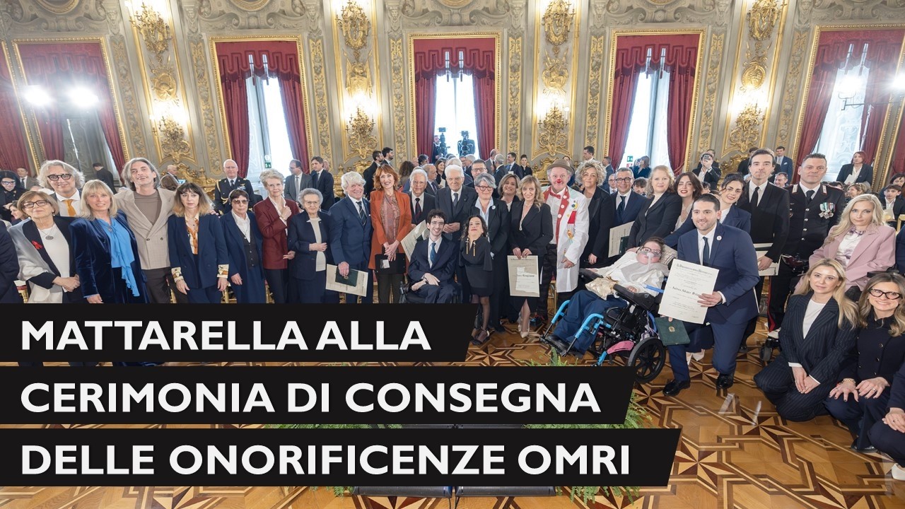 Il Presidente Mattarella consegna le onorificenze dell&rsquo;Ordine al Merito della Repubblica Italiana