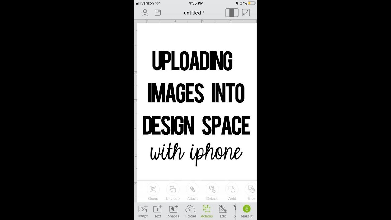 Uploading an image into design space with iPhone/iPad