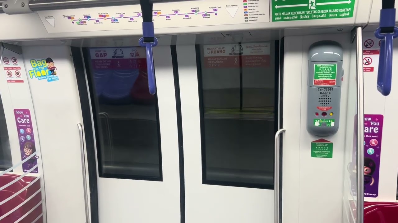 SBST Alstom C851E Set 7095/7096, Ride From Punggol Coast To Punggol.