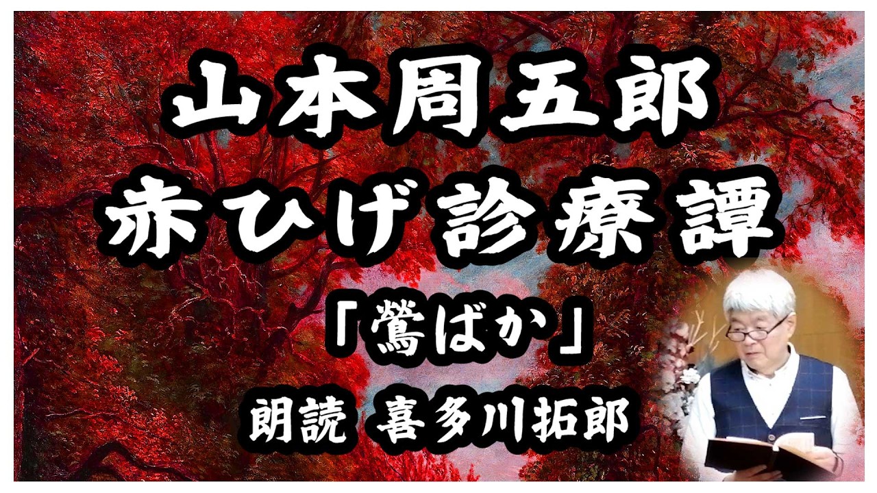山本周五郎「赤ひげ診療譚」鴬ばか　頑張るんだぞ長　二人は右手の小指を絡ませて振った　声優ナレーターの喜多川拓郎が朗読します  ちょっと一休み、心の休息に癒やしの朗読を