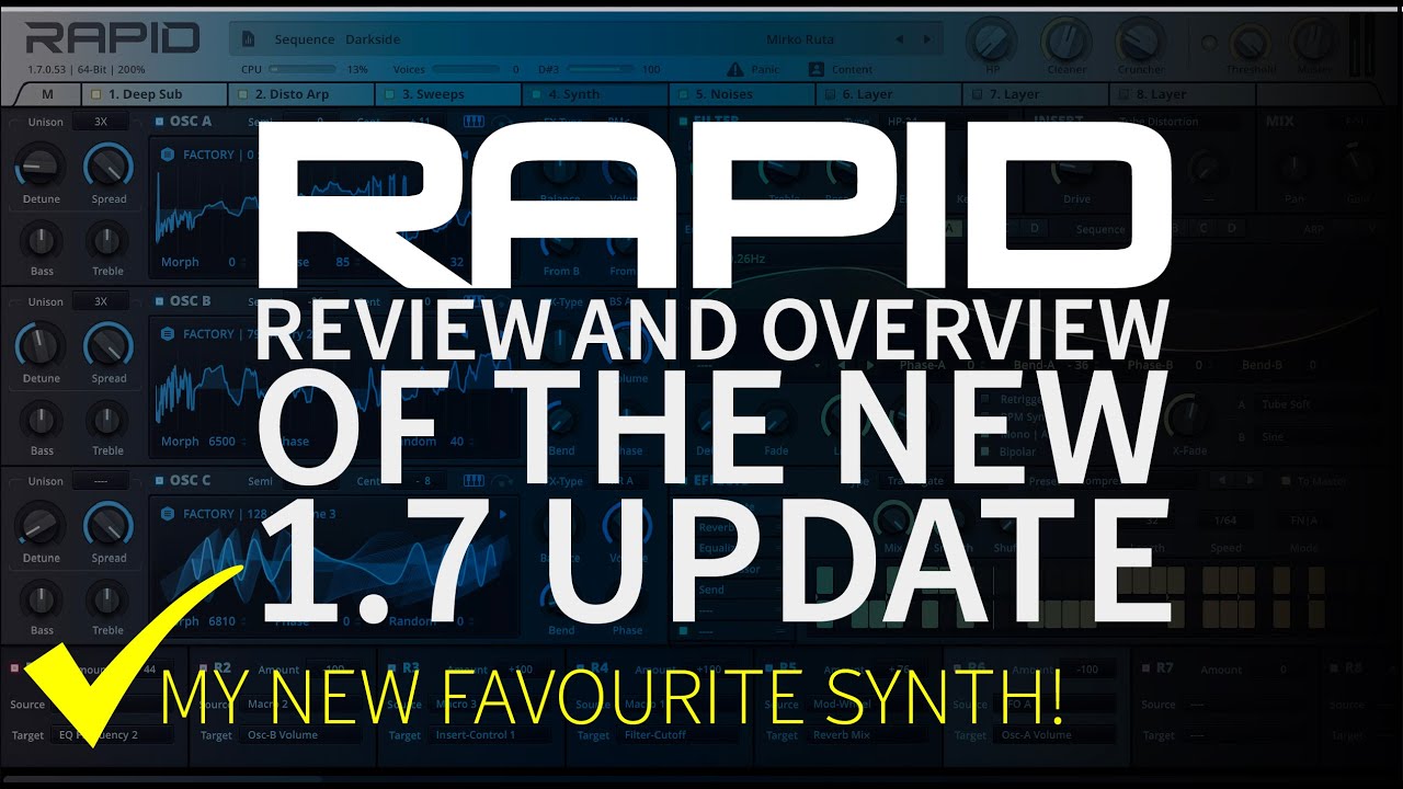 Parawave Rapid 1.7 Update Review | Analog VST Synthesis | Music Production