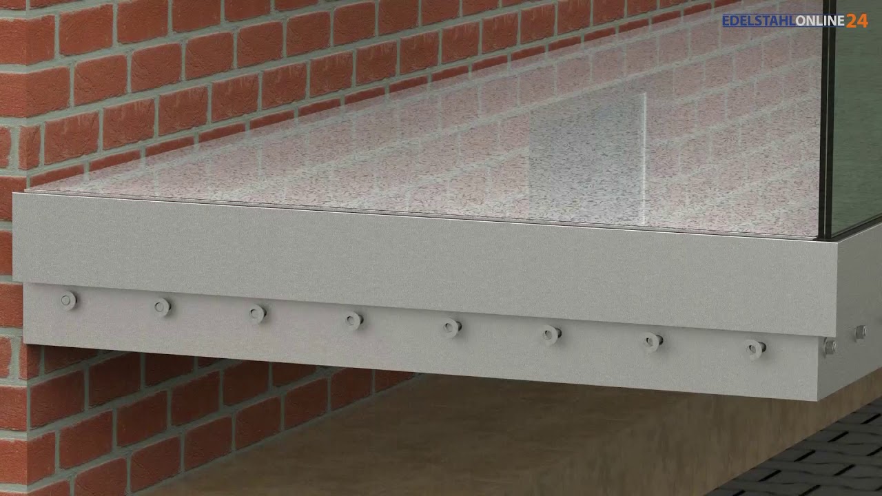 Ganzglasgeländer seitliche Montage Anleitung und Details