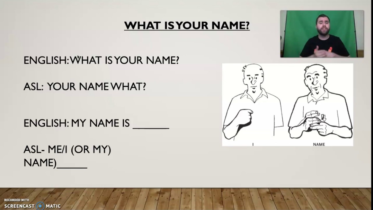 ASL YouTube Lesson #1