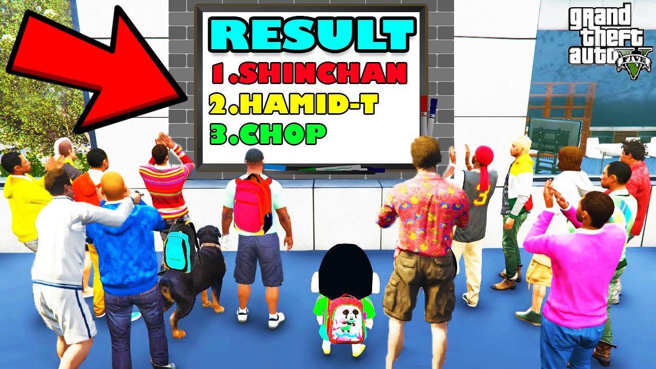 Franklin RESULT DAY Of Exam In NEW LUXURY PUBLIC SCHOOL in GTA 5 | SHINCHAN and CHOP