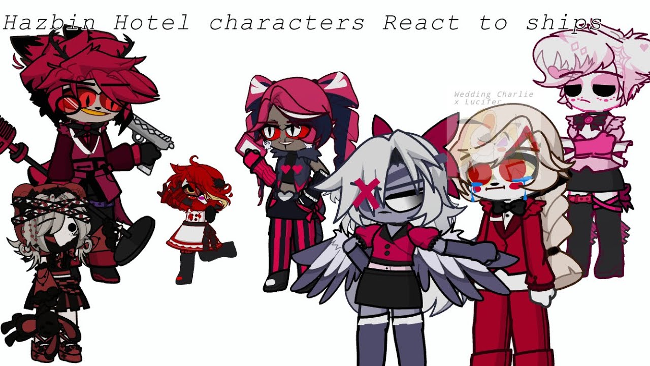 Hazbin Hotel characters react to their ships! |•_Kur0mi_•|