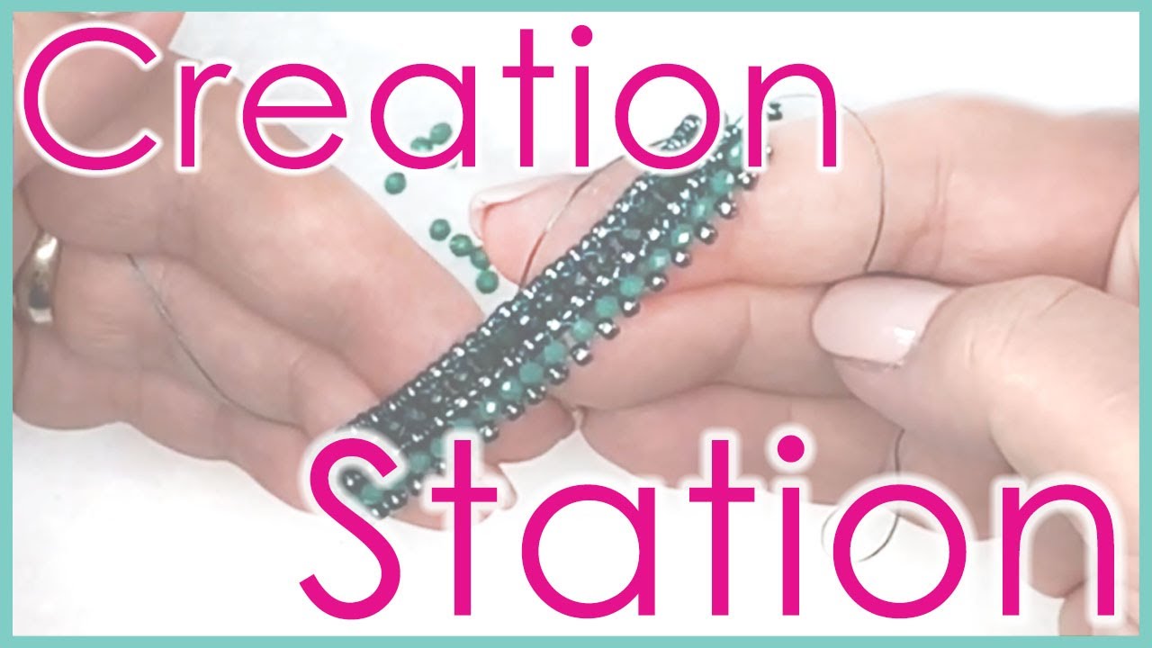 Creation Station is back with new size of Crystal Beads 2.5mmx3.5mm using Modified Right Angle Weave