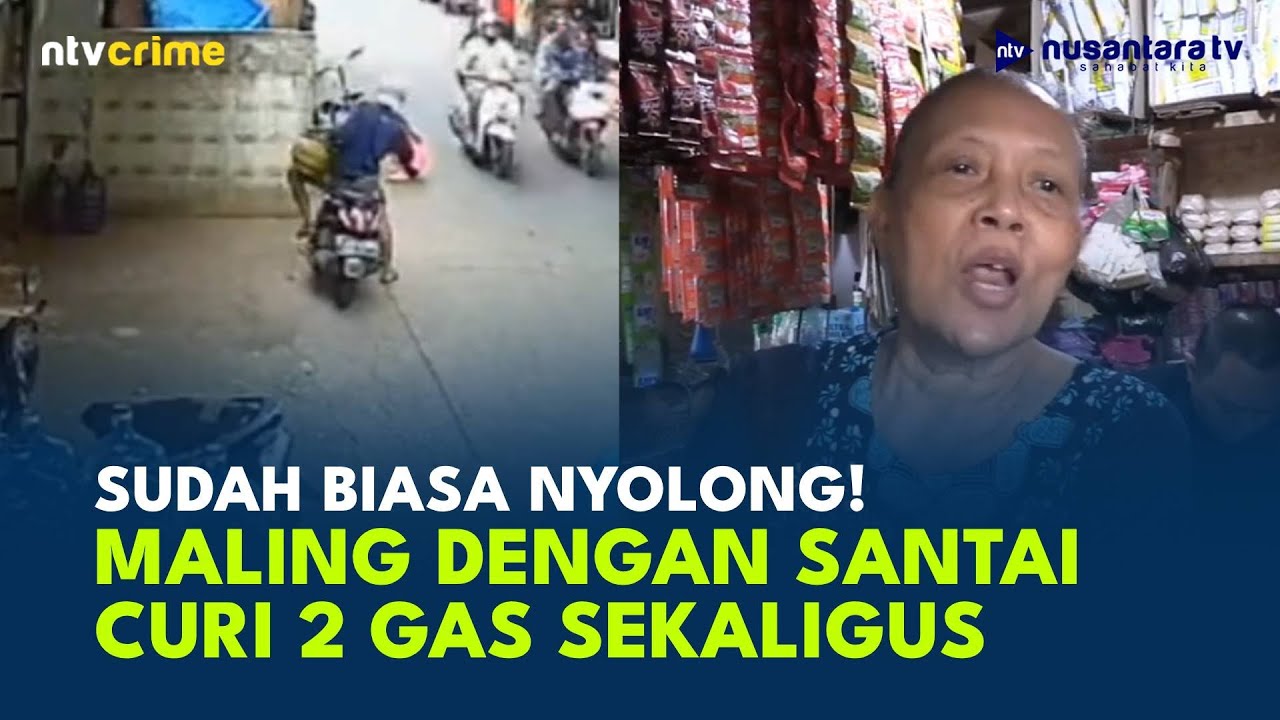Detik-detik Maling di Jakarta Pusat Curi Tabung Gas Langsung Kabur | NTV CRIME