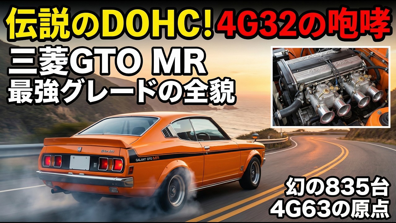 【生産わずか835台】ランエボの祖先にして幻のDOHC。三菱ギャランGTO MRと4G32エンジンの壮絶な歴史