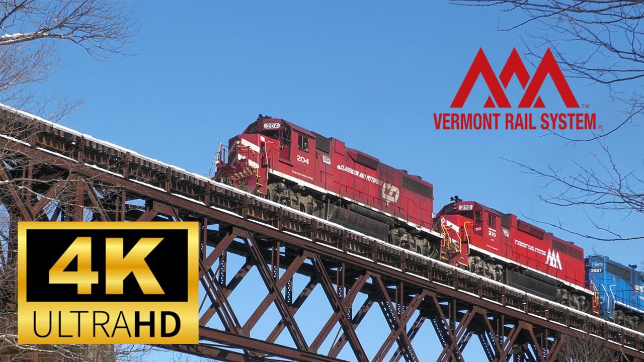 [4K]Chasing the Green Mountain Railroad of the Vermont Rail System | GMRC 263