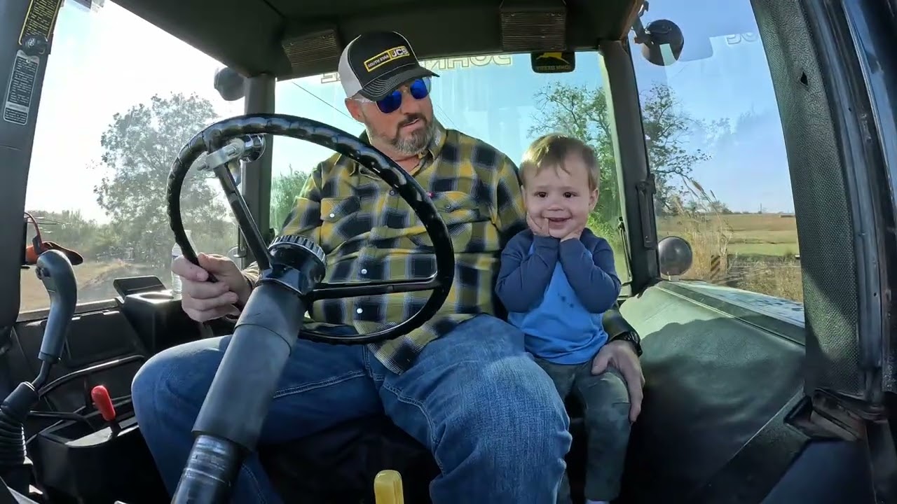 Delivering hay with Opa