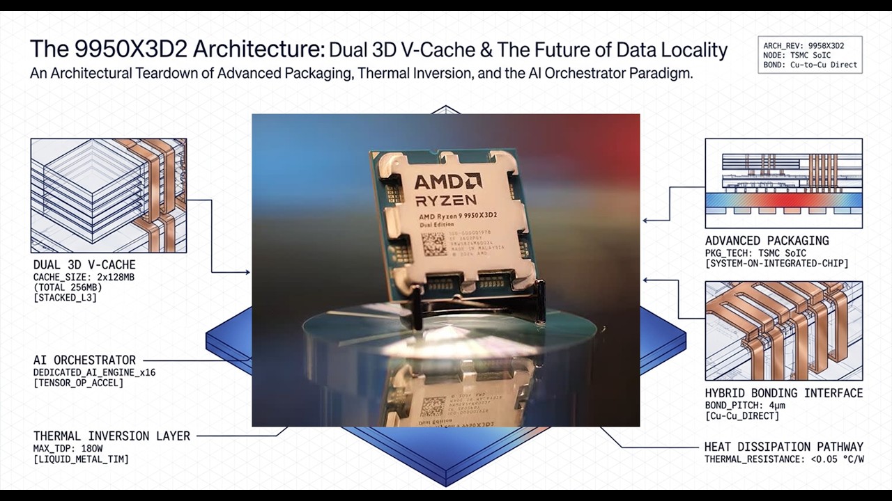 AMD's new CPU: AMD 9950X3D2 (feat. by 3D V Cache & Data Proximity)