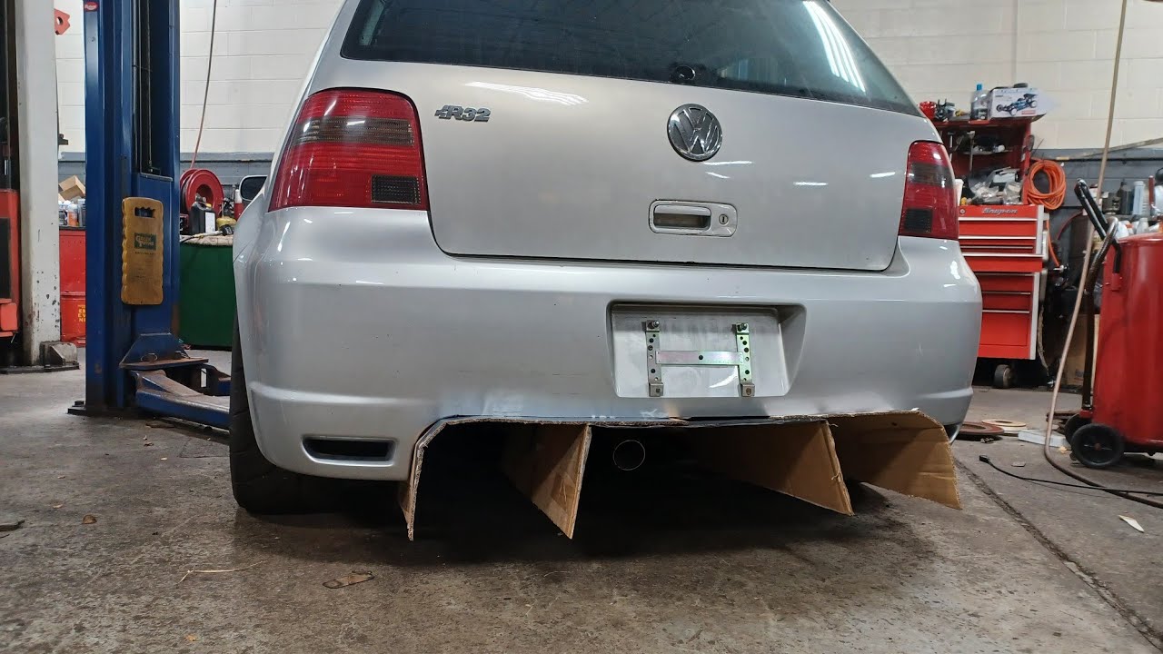 2004 VV R32 DIY REAR DIFFUSER ( PART 2)