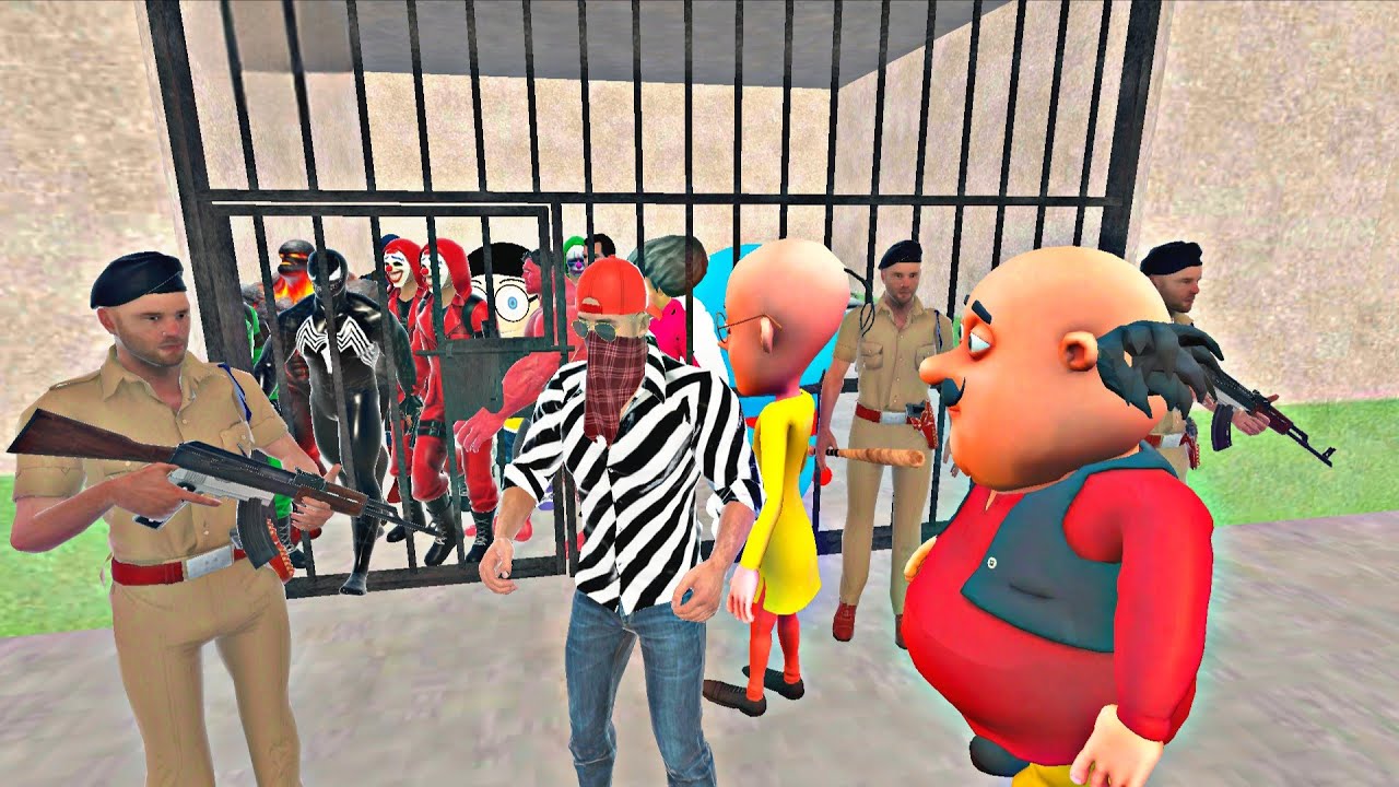 Franklin & Motu Patlu 🤩 Rescued Everyone and Fought the Police | Indian Theft Auto Simulator