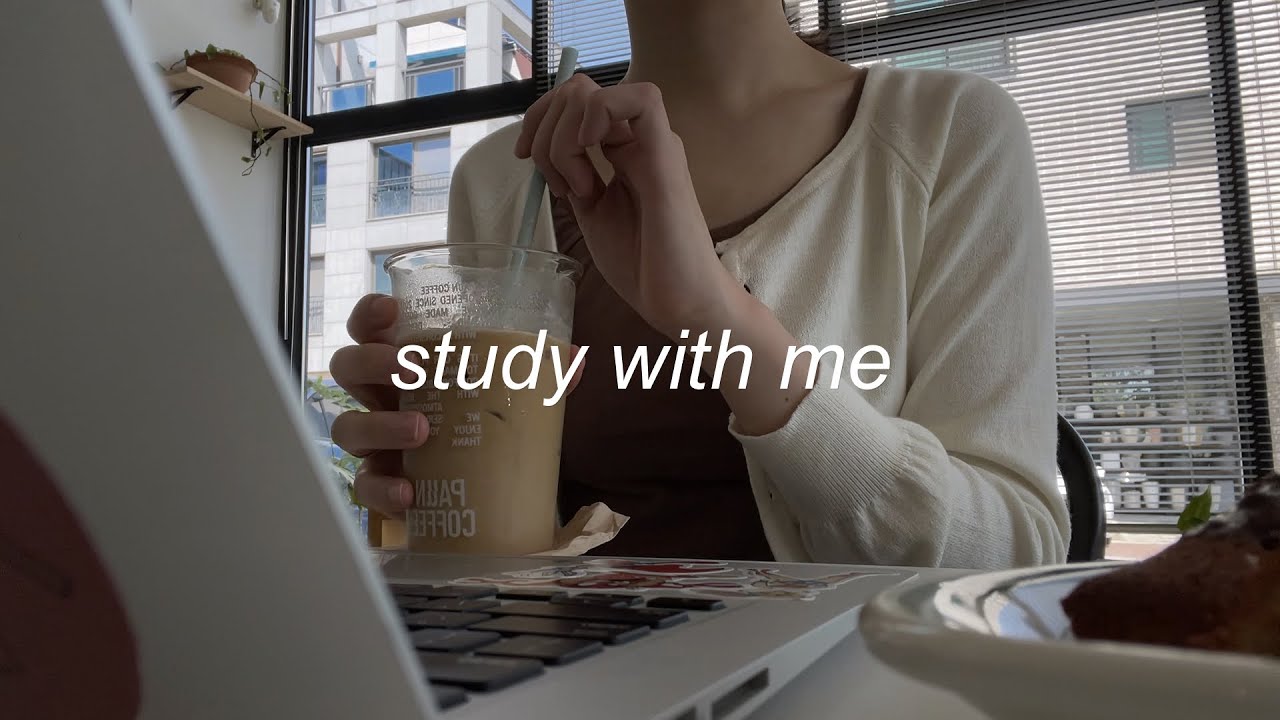 이거 마시면.. 나랑 공부하는 거다...☕️🫧 1시간 스터디윗미 | 1hour study with me at coffee shop