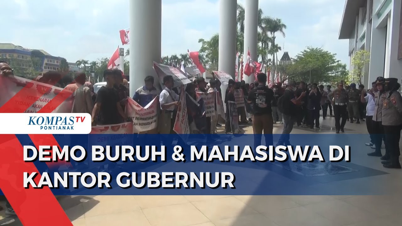 Mahasiswa & Buruh Demo di Kantor Gubernur, Minta Pembatalan SK Koperasi Bongkar Muat