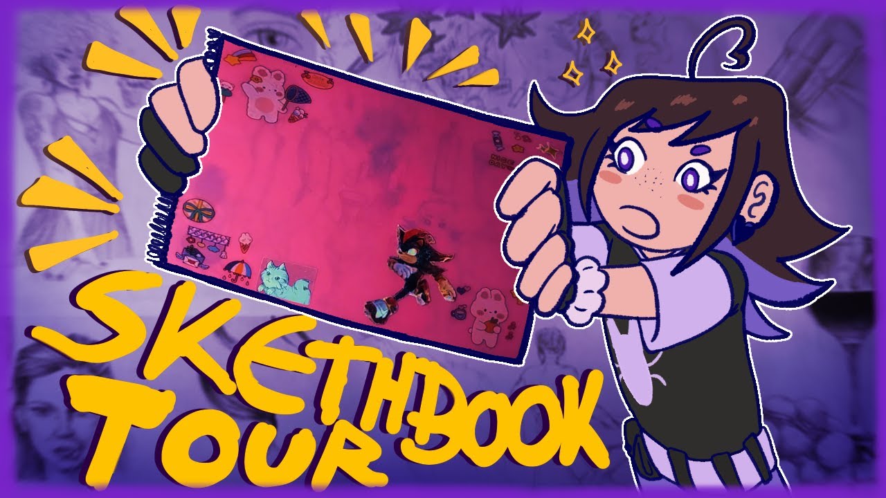 Tour pelo meu sketchbook da faculdade de animação