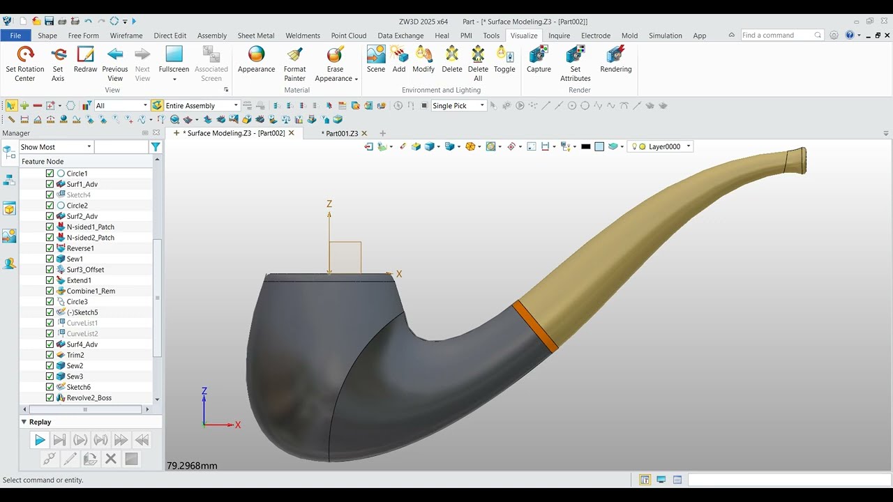ZW3D Example 46 - Surface Modeling