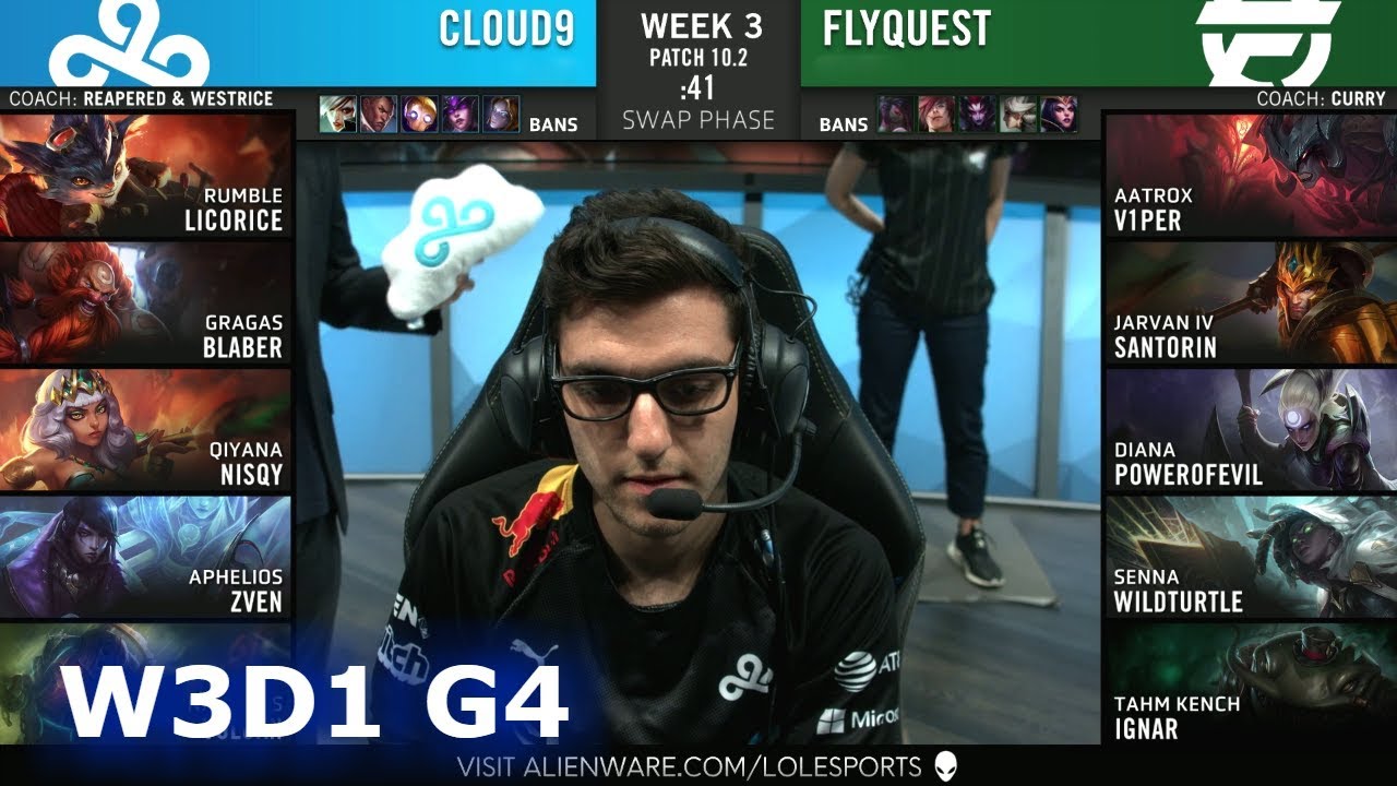 Cloud 9 vs FlyQuest | Week 3 Day 1 S10 LCS Spring 2020 | C9 vs FLY W3D1