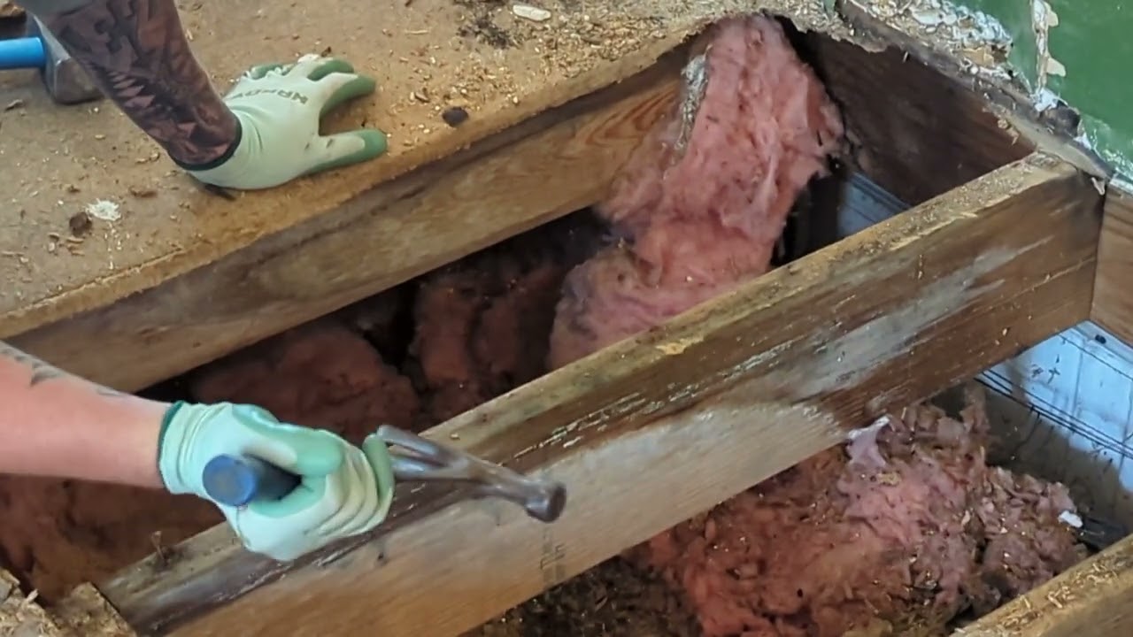 Easiest way we have found to remove old flooring from a mobile home.