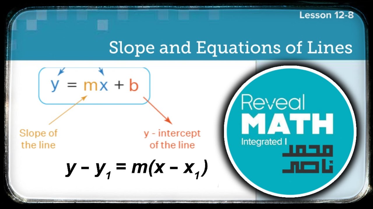 Reveal math integrated 1 - L 12 - 8 Slope and Equations of lines