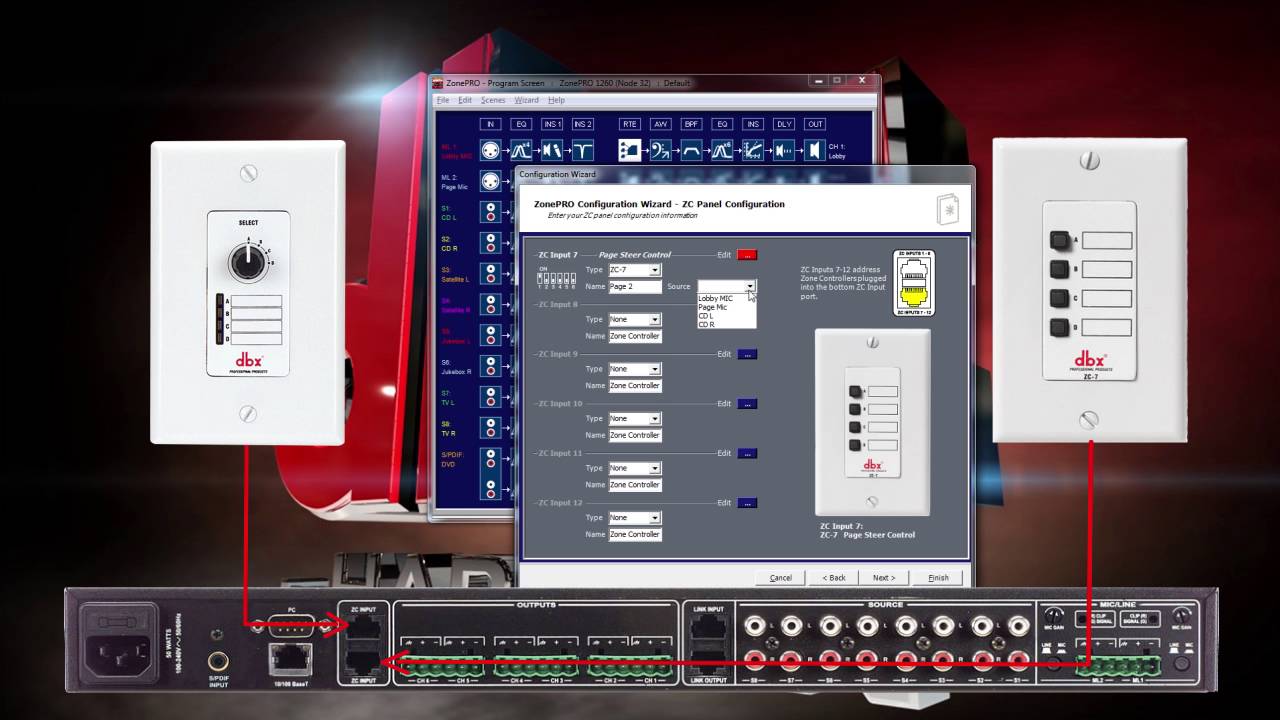 DBX Page Steering with ZC3 and ZC7 Zone Controllers
