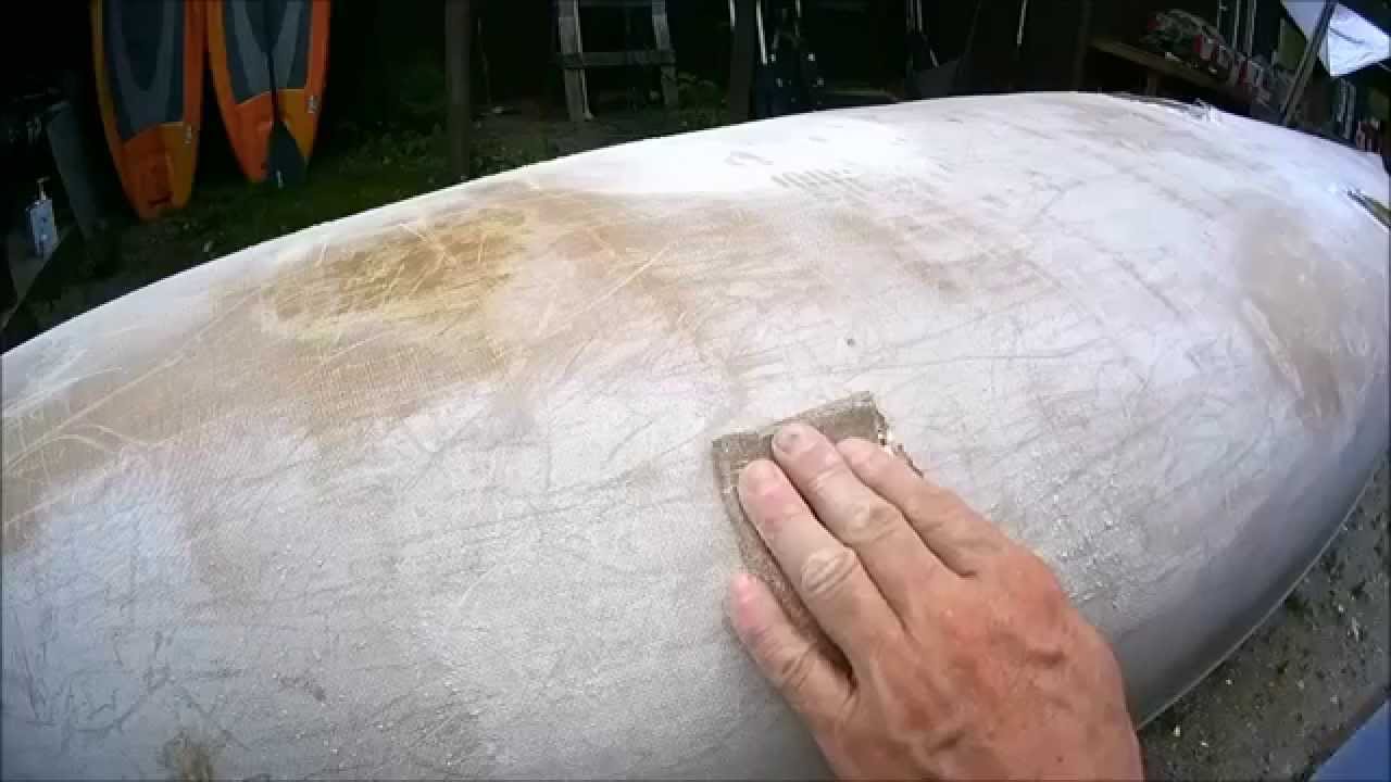 Kevlar Canoe Refinishing - Sanding