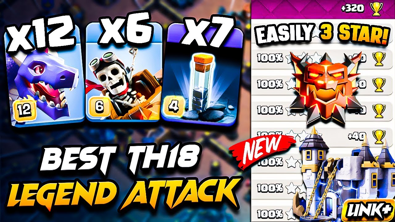 TH18 DRAGON & DRAGON RIDER Attack With TOTEM (Town Hall 18) | Best TH18 Attack Strategy With Dragon