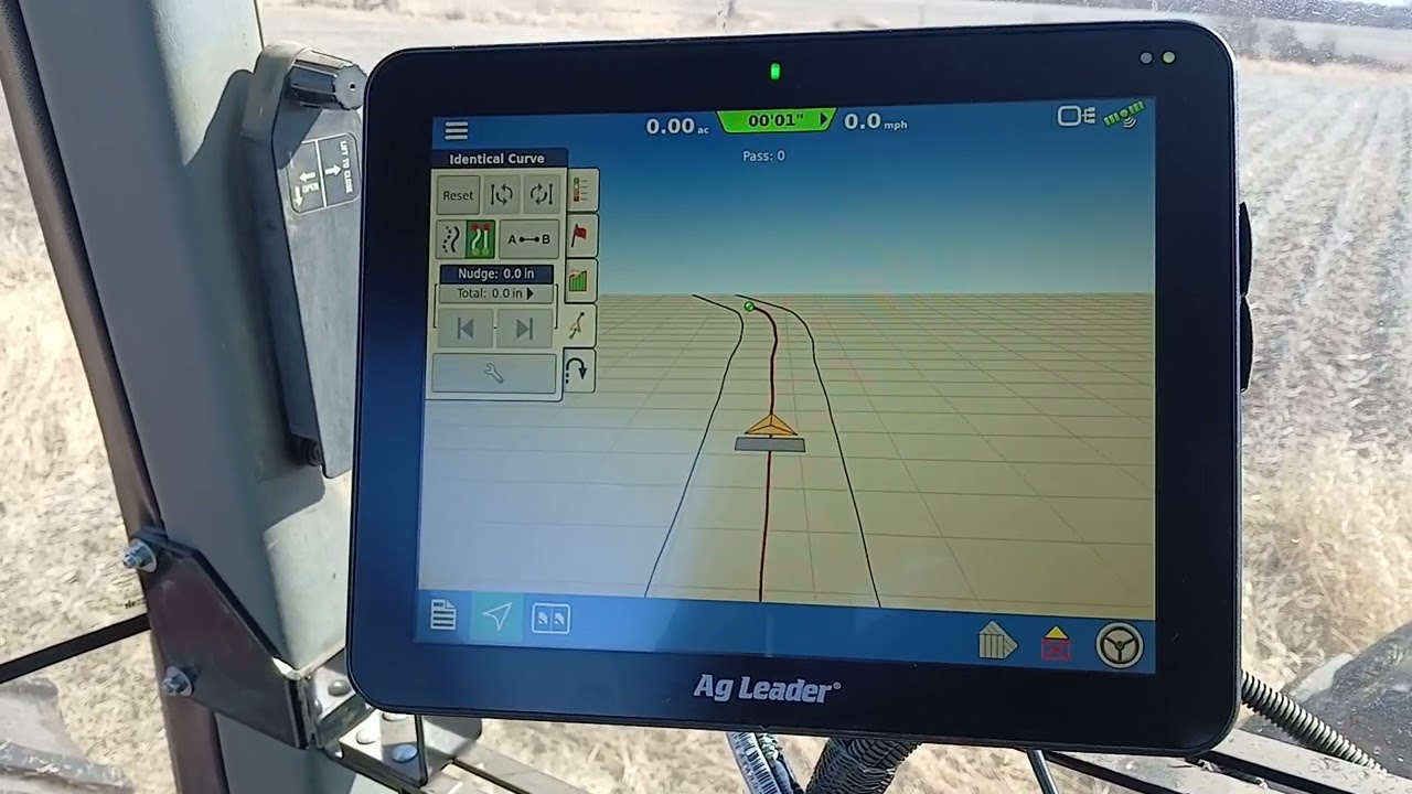 Test Run of AgLeader GPS/Autosteer in Case 7140 Tractor