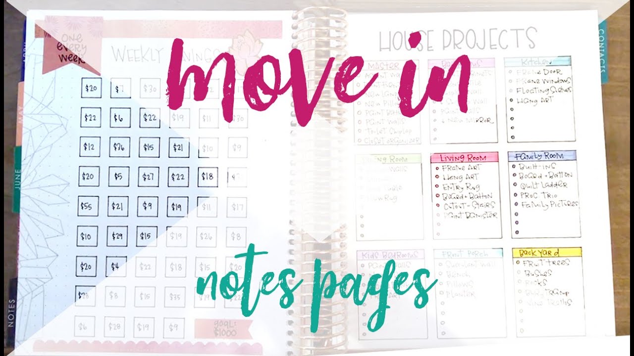 NOTES PAGES - Move in! | HanCanPlan