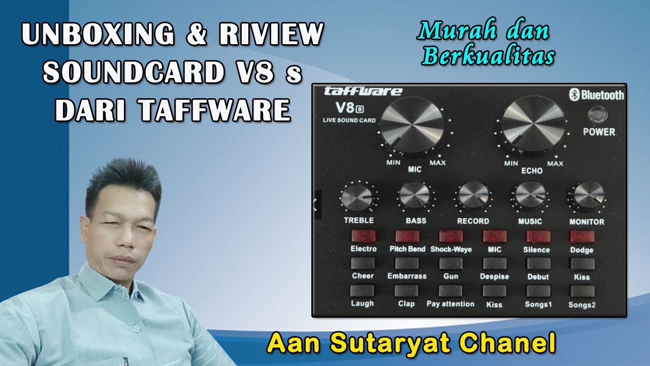 UNBOXING & RIVIEW SOUNDCARD V8 S TAFF STUDIO