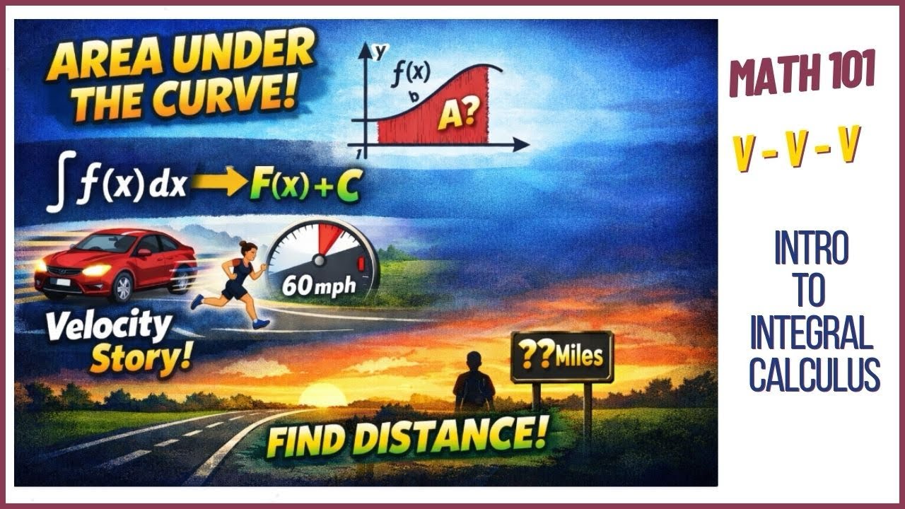 The velocity story behind INTEGRATION !! Introduction to Integral Calculus | Area under the curve 