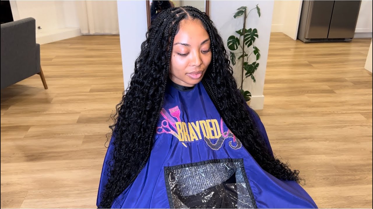Super Full Bohemian Knotless on Extremely Thick hair + What Hair I Use! Dopeaxxpana