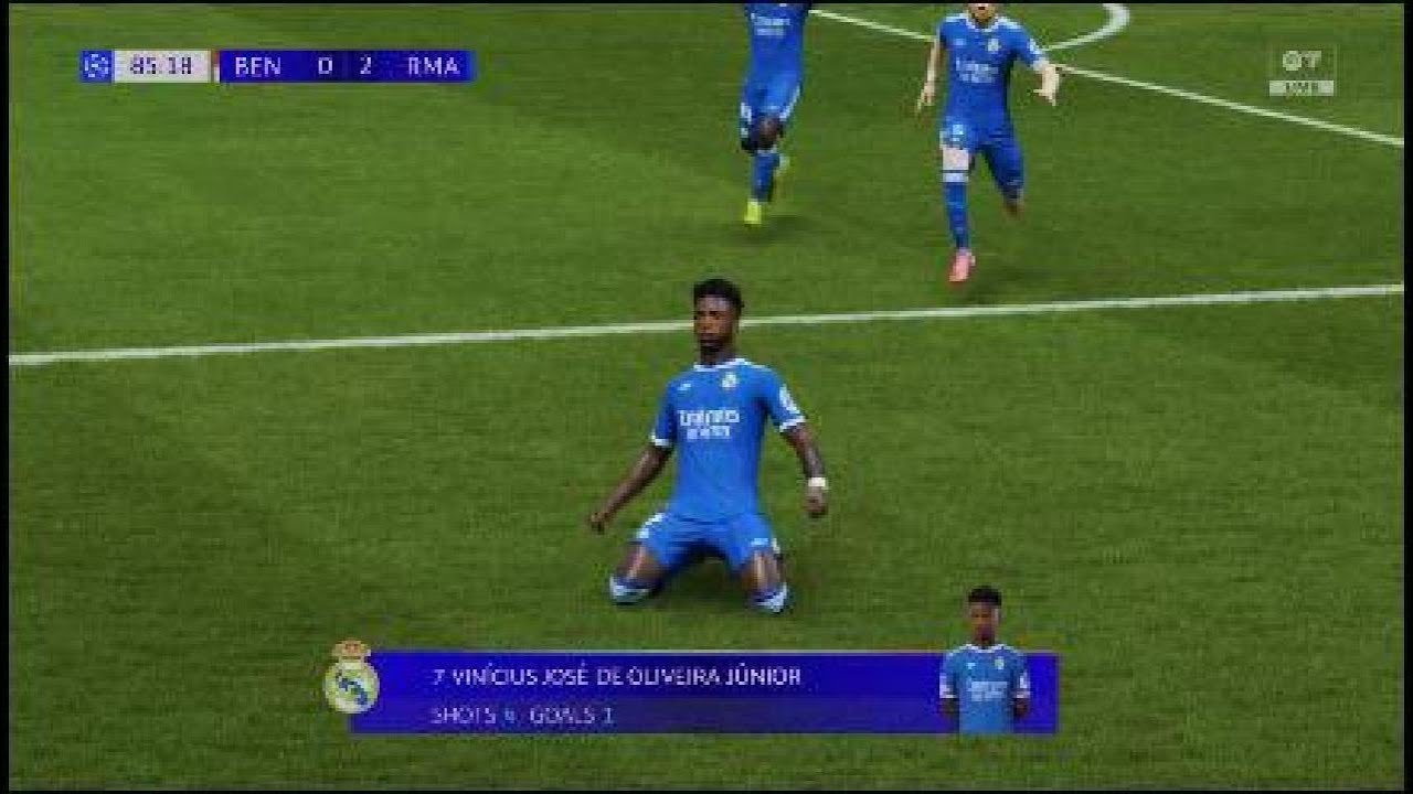 Future Football pridiction (Leg1)#ucl #spanishfootball #ps5 #highlights #halamadrid #benficavsmadrid