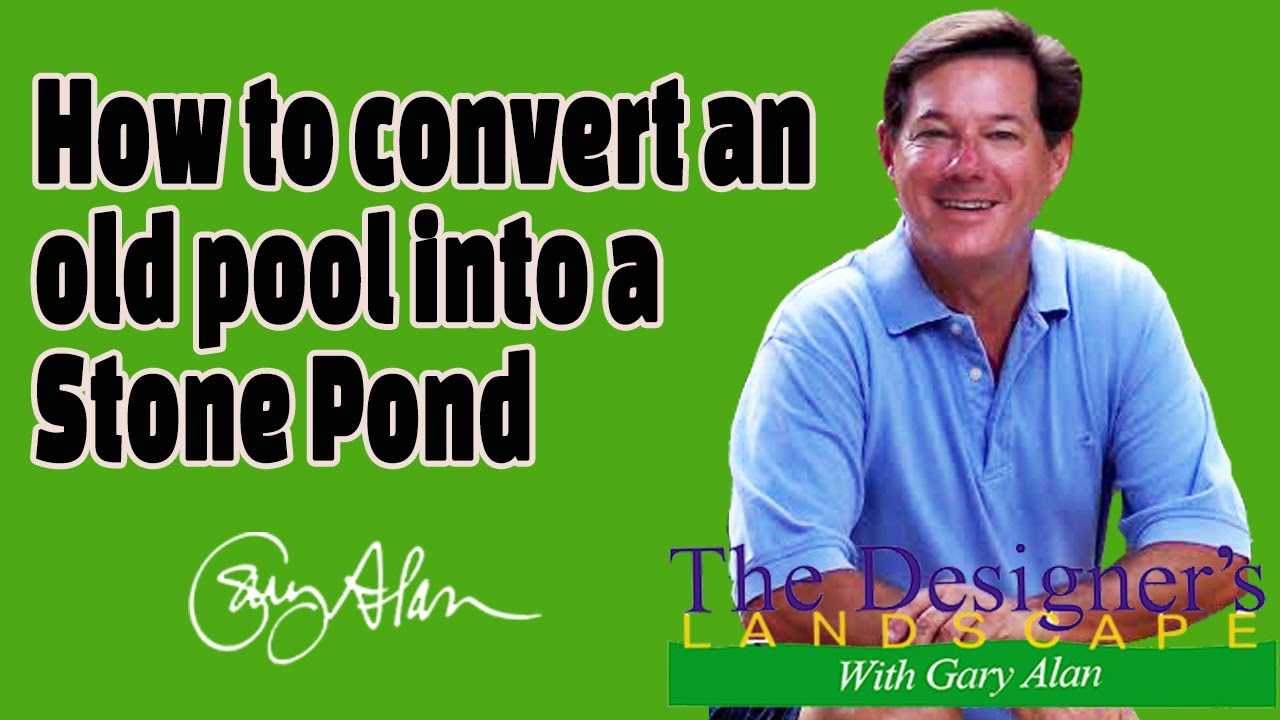 How to Convert an old Pool into a Stone Pond DesignersLandscape#715