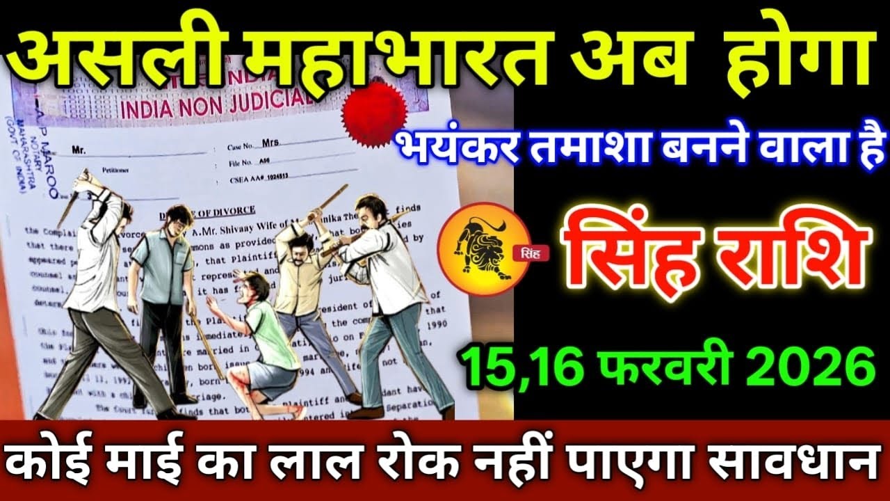 सिंह राशि वालों 15,16 फरवरी 2026 से असली महाभारत अब शुरू होगा सावधान कोई माई का लाल रोक नहीं पाएगा!