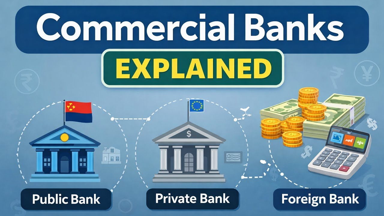 Commercial Banks Explained - Meaning, Functions, Types and Roles of Commercial Banks