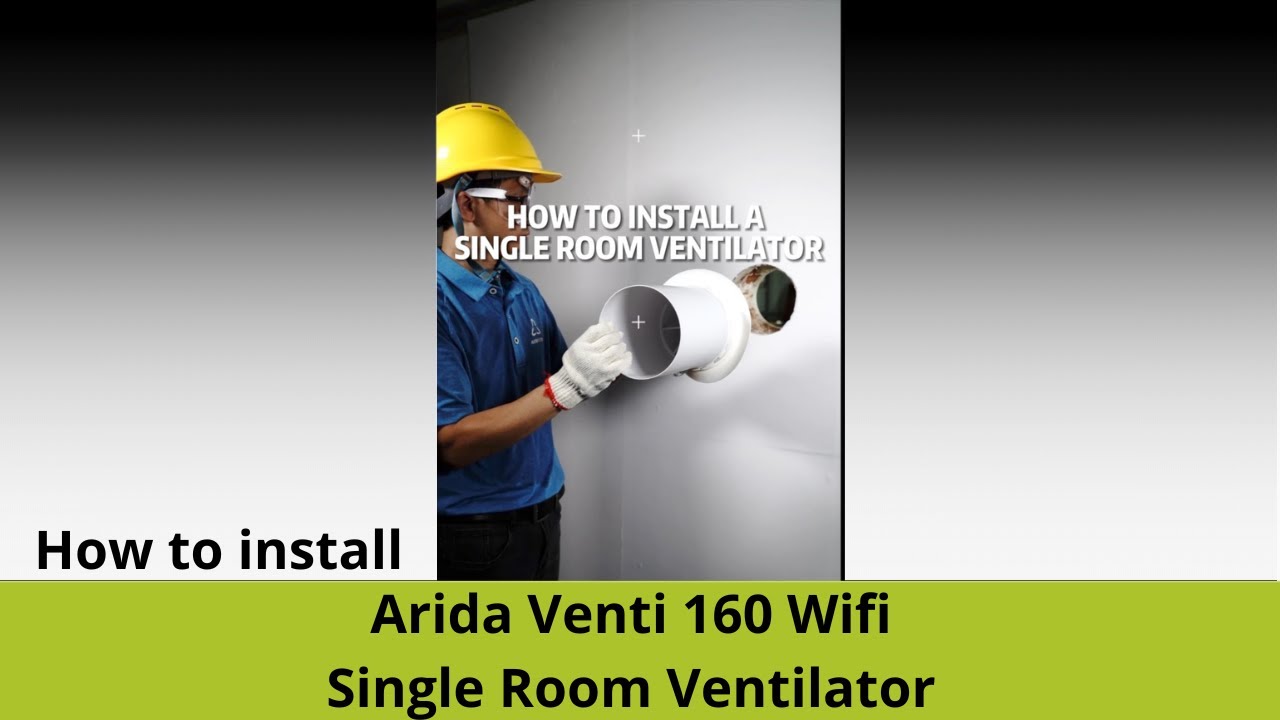 How to install Arida Venti Single room energy recovery ventilator. Montere Arida Venti romventilator